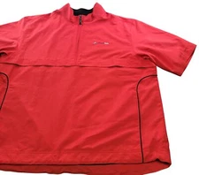 Cutter and Buck Mens XL WindTec Red Half Zip Pullover Alliance Bank Logo