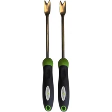 Garden Guru Dandelion Weeder Tool with Ergonomic Handle, Stainless Steel Weed Pu