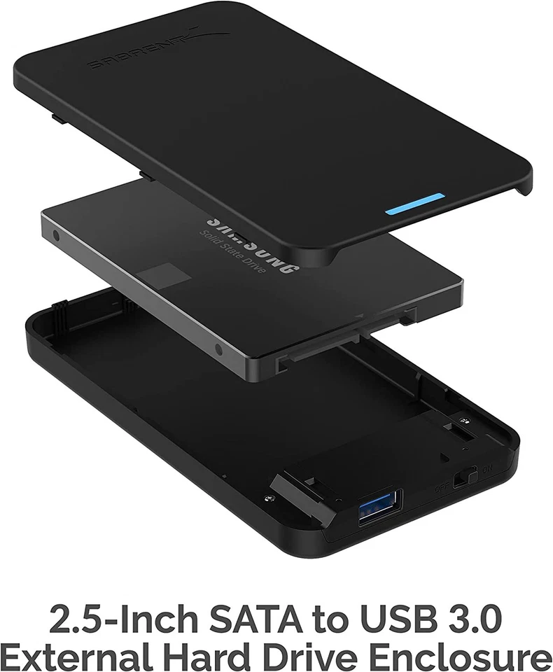 SATA to USB 3.0 2.5-Inc Tool-free External Hard Drive Enclosure Sabrent EC-UASP - Image 3 of 4