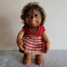Vintage Steiff Mucki Hedgehog Girl Rubber Doll with Tag
