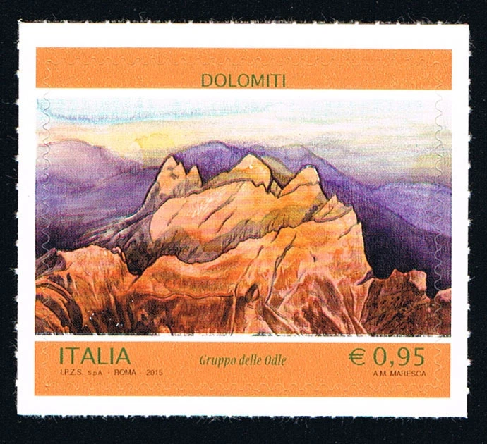 ITALIA 1 FRANCOBOLLO DOLOMITI GRUPPO DELLE ODE 2015 nuovo** (BI7917)