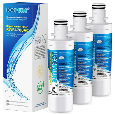 Fit For AQF-LT1000P LG LMXS28626S LMXS28626S/00 WS646A Water Ice Filter 3 PACK