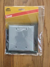 Bell 2-Gang Blank Weatherproof Outdoor Box Cover  - 1 Each