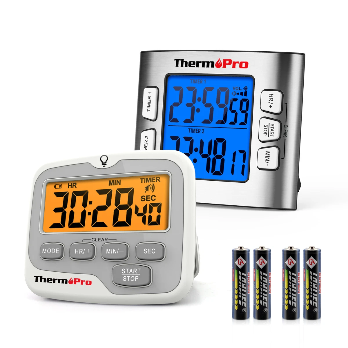 ThermoPro TM01W Kitchen Timer with Count Up and Countdown Timers