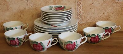 Teegeschirr 6 Personen Ostfriesenrose Friesenrose Ostfriesland Warnecke