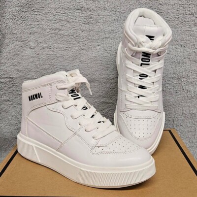Nokwol Heaven Sport PU High Top Trainers White UK UK