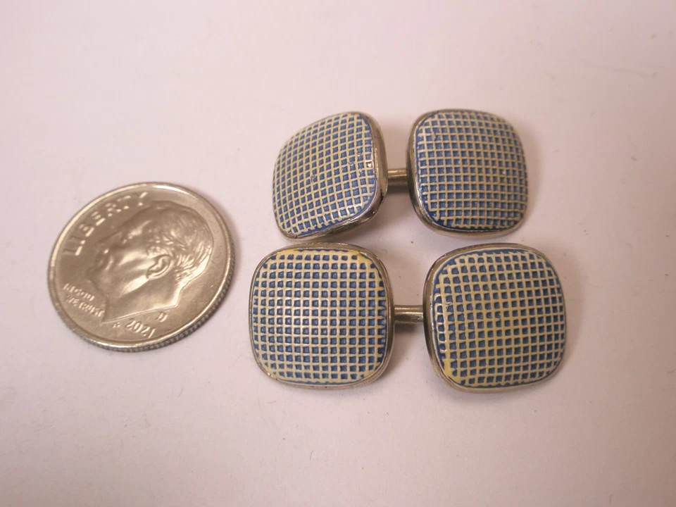 Gemelos SWANK vintage estampados texturizados de doble cara d174 Foto 2 de 4