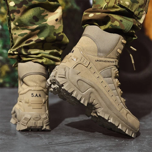 Stivali Uomo Escursionismo Militare Impermeabili Tattici Combattimento Moto Scarpe/ - Foto 6 di 32