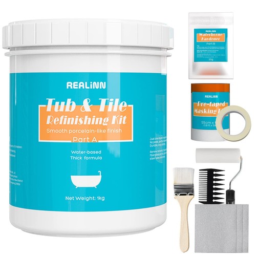 Tub And Tile Refinishing Kit 35 Oz White Diy Bathtub Reglazing Kit ...