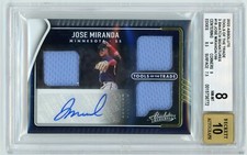 JOSE MIRANDA 2022 Panini Absolute Tools of the Trade Jersey Auto Rc #9/199 BGS 8