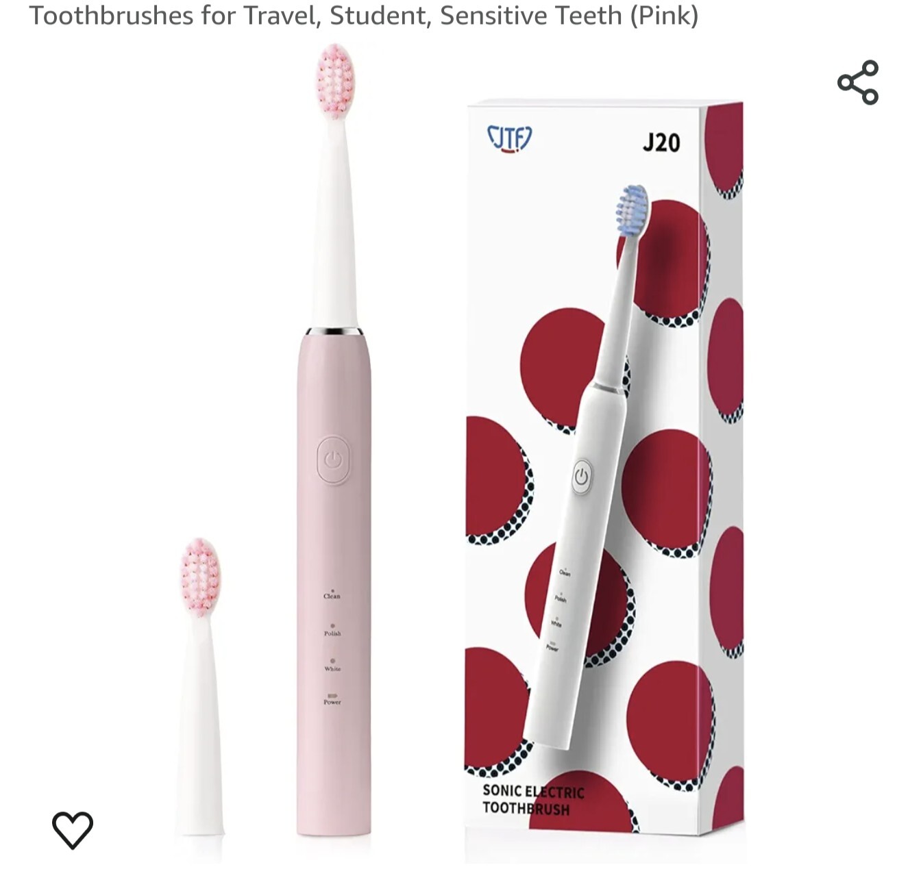 Electric Toothbrush, Rechargeable Sonic Toothbrush for Adult