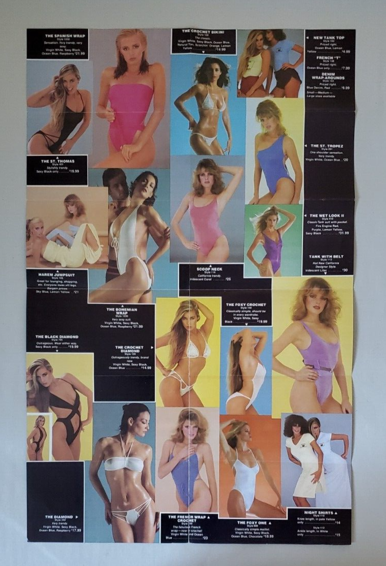 Vintage 1981 SUNUP SUNDOWN FL. WOMEN'S SWIMWEAR CATALOG FOLDOUT