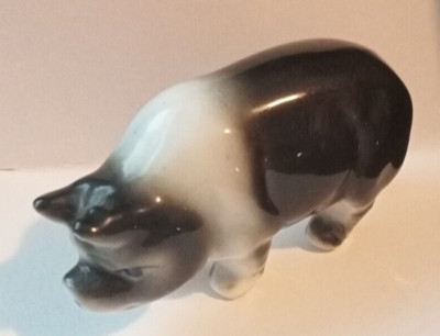 VINTAGE Porzellan Bone China SCHWEIN Ornament Figur von LITTLE TREASURES ENGLAND