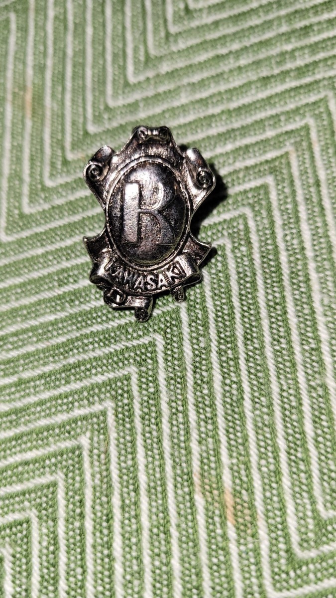 Kawasaki Vintage Motorcyle Pin Crescent Style | eBay