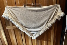 Vintage Cream Colored Shawl/Wrap. Textured Cotton/Polyster. 1970s