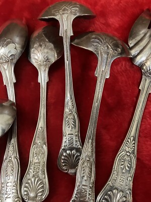 Vintage International Silver Co USN Kings Pattern 16 Pieces US
