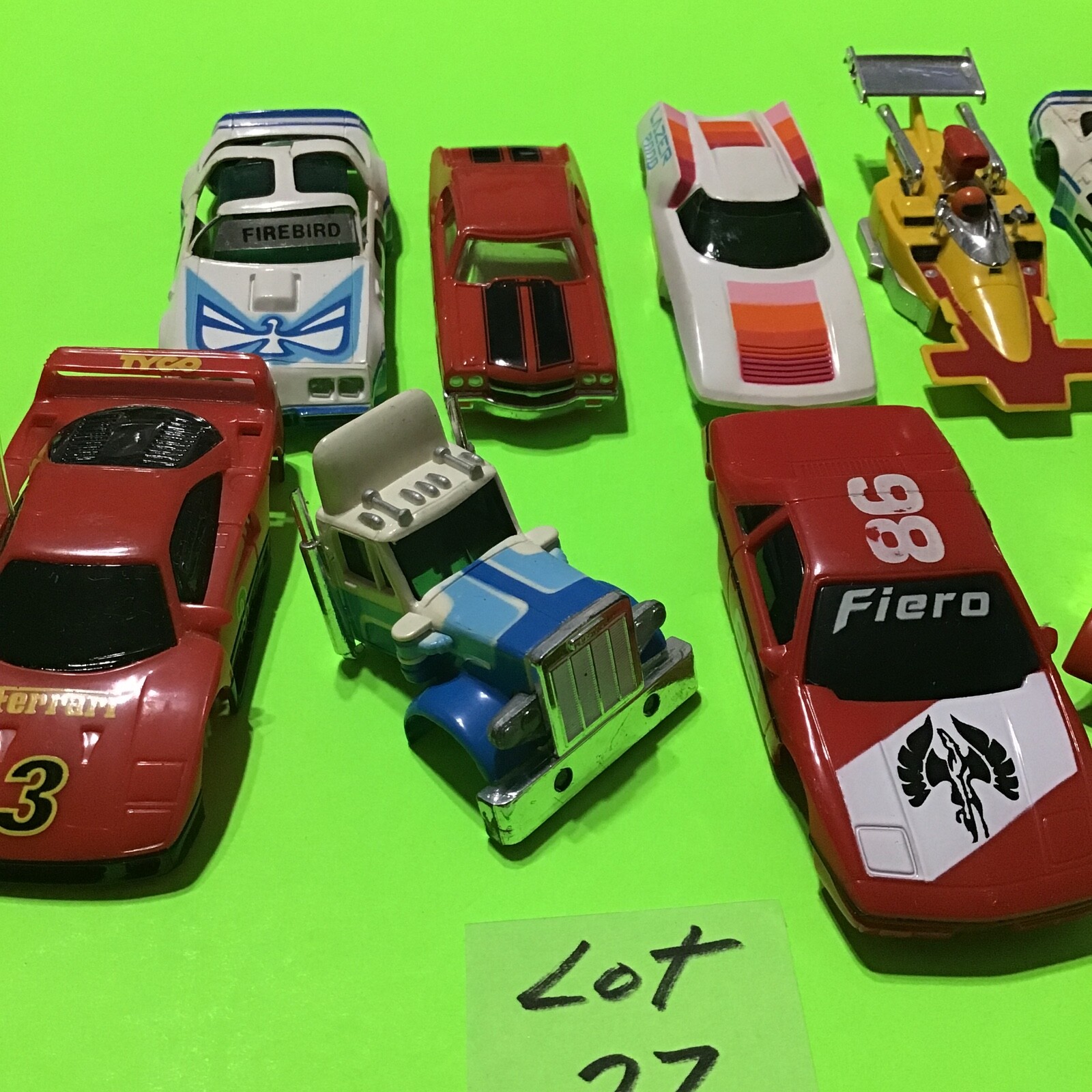 VINTAGE 10 PIECE GROUP ASSORTED SLOT CAR BODIES / TYCO / AFX / PARTS