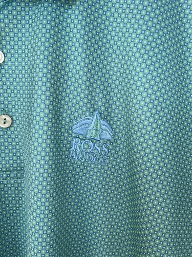 Peter Millar Polo Sz L Large Men’s Summer Comfort Ross Bridge Golf Shirt Green - Picture 5 of 10