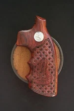 Colt Diamondback D-Frame Cocobolo Basketweave Inset Rattlesnake Colt Medallions
