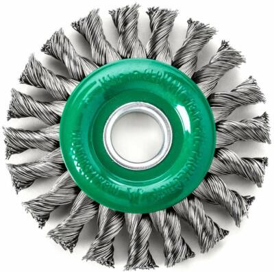 LESSMANN Zopf-Rundbuerste 115 x 14 mm Drahtbuerste rostfreier Stahl VA INOX