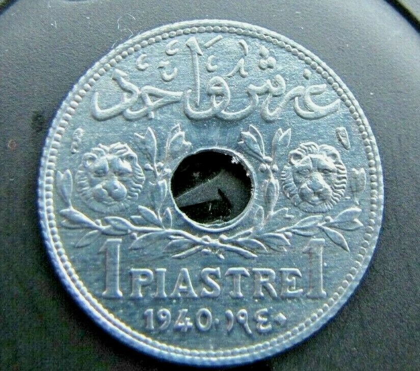 Lebanon KM3a One Piastre 1940 zinc, nice lustrous UNC. | eBay
