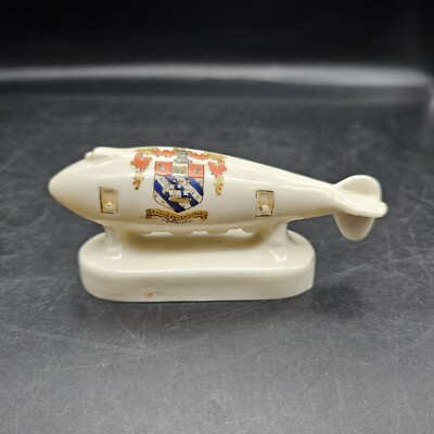 Vtg WW1 Arcadian Crested China Super Zeppelin Airship Torquay Crest | eBay
