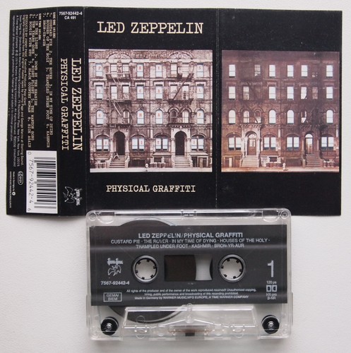 LED ZEPPELIN - PHYSICAL GRAFFITI (ATL. 7567924424) 1995 EUROPE CASSETTE REISSUE - Picture 2 of 4