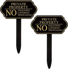 Amyhill Private Property No Trespassing for House Yard as picture shown