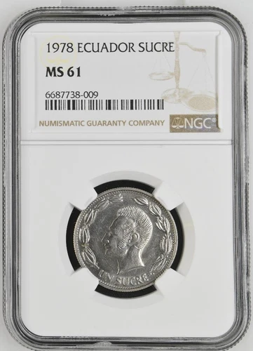 Ecuador 1 Sucre 1978 NGC MS 61