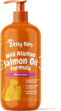 Wild Alaskan Salmon Oil Formula for Dogs Cats - Omega 3 Skin Coat Support -