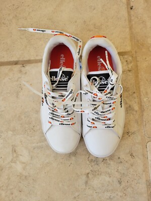 Ellesse Womens Tennis/Athletic Embroidered Leather Lace Up