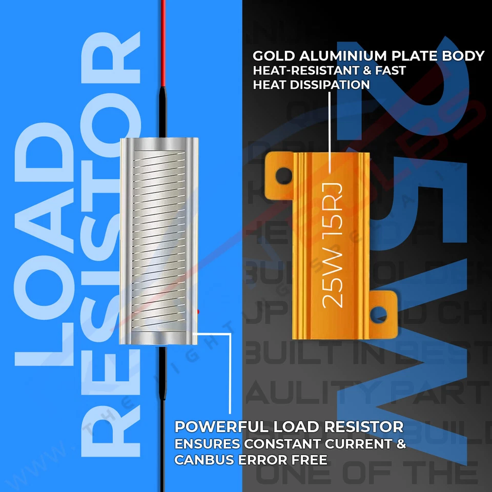 1 x 25 Вт 15 Ом светодиодный резистор декодер гаситель CANBUS номерной знак vw audi skoda - Изображение 2 из 4