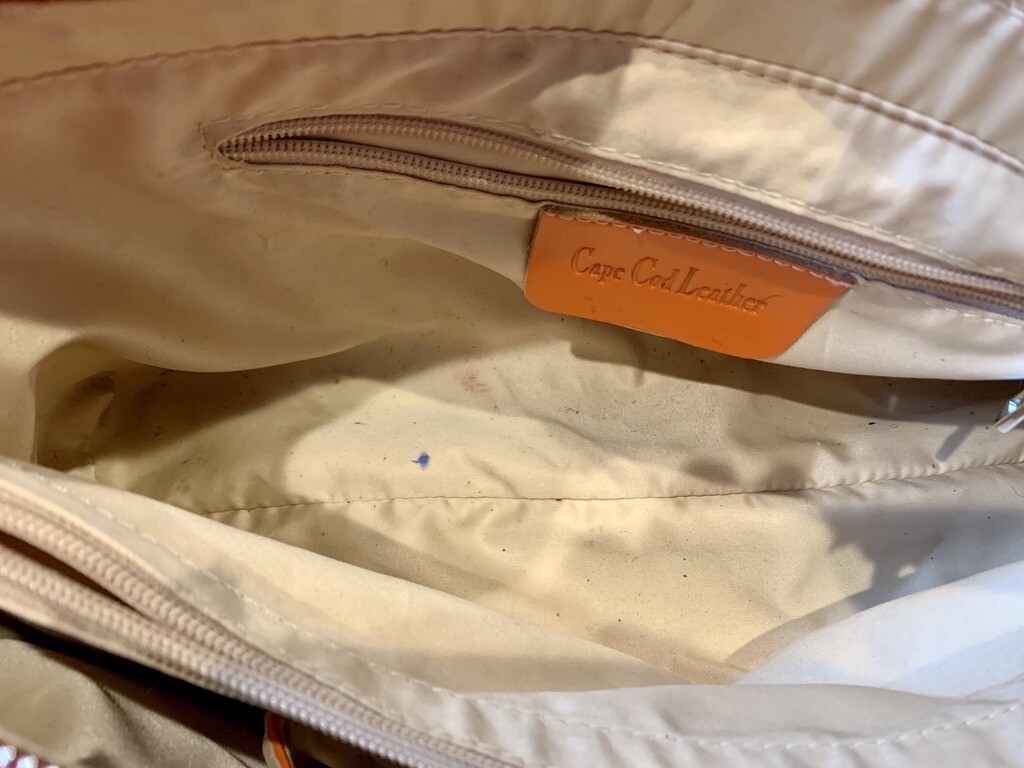 Cape Cod Leather orange tote bag eBay