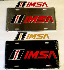  2 IMSA Metal Stamped License Plate NEW Porsche Audi BMW Mercedes Corvette Acura