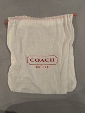 Coach small white dust bag 6x7  