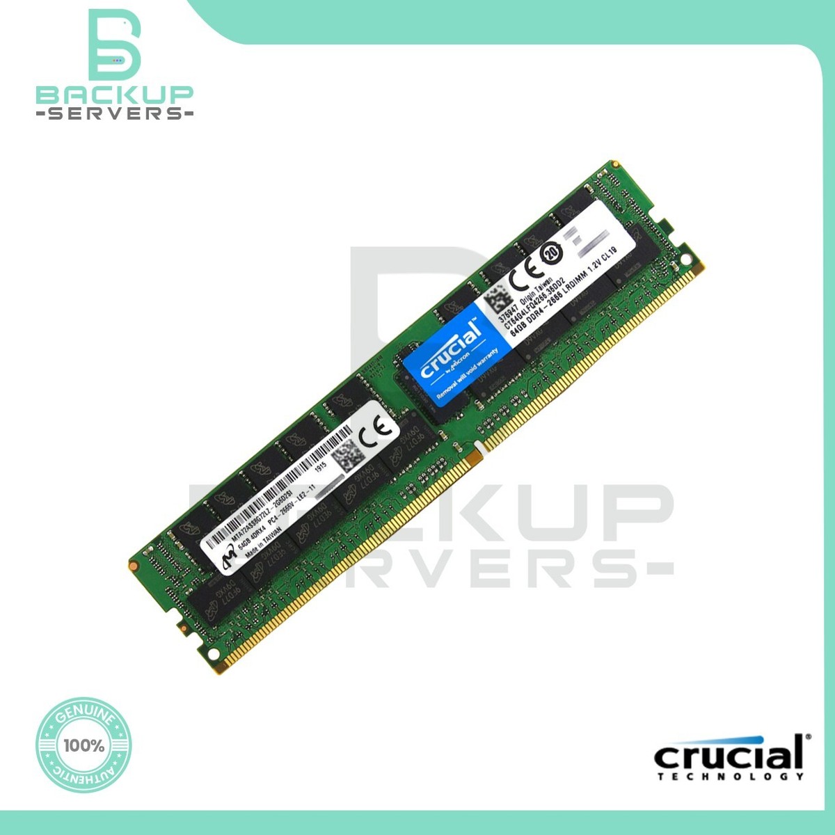 CT64G4LFQ4266 Crucial 64GB 2666MHz PC4-21300 CL19 288-Pin 4Rx4 ECC