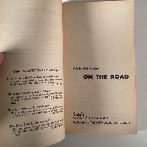 On The Road By Jack Kerouac 1958 Vintage Paperback First Signet Printing Beats - Picture 5 of 8