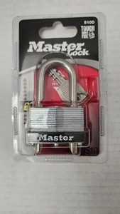 Master Lock 510D Keyed Adjustable Pad Lock. 1-3/4” W x 5/8” - 2” Shackle