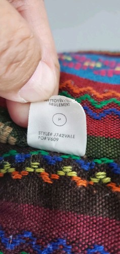 ELEMENT Vintage Multicolor Boho Reversible Snap Button Women Vest Sz S - Picture 7 of 9