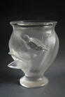 LALIQUE ROSINE GLASS VASE