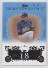 2008 Topps Moments & Milestones Blue 2/10 Johan Santana #87 k2f