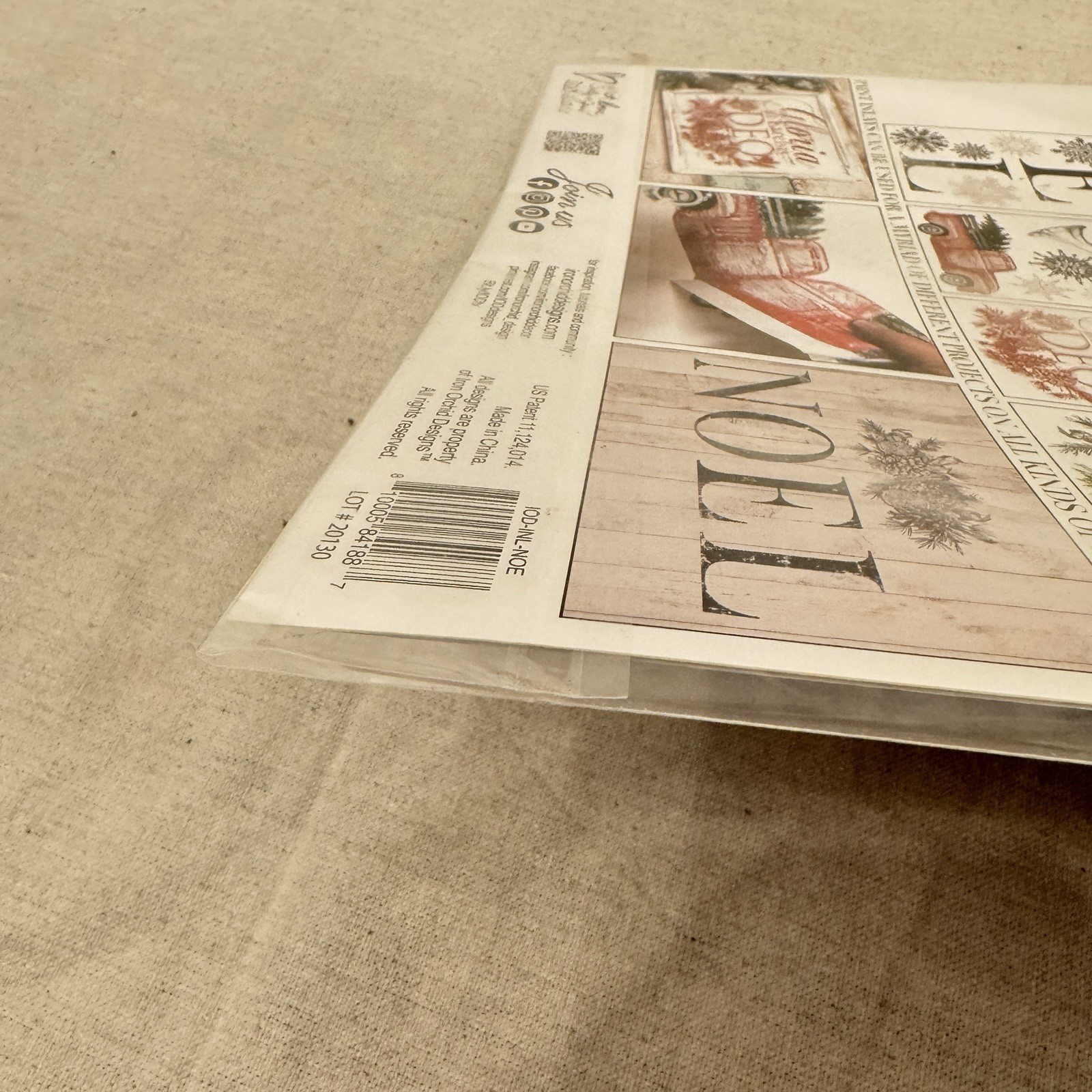 Iron Orchid designs IOD Paint Inlay (Noel) Eight 12 X 16 Sheets NEW