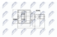 Gelenksatz Antriebswelle Nty NPW-NS-044 FüR Renault Nissan Qashqai Koleos 1 Dci