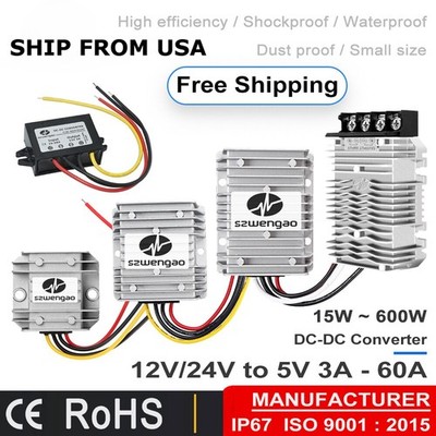 10A 50W DC-DC 12V 24V to 5V Converter Regulator Power Supply Voltage Transformer