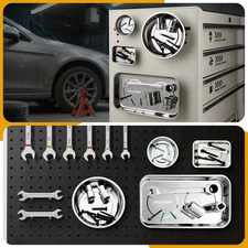 Magnetic Tray 4-Pack Stainless Steel Magnetic Parts Trays 3" 6" Square Shallow