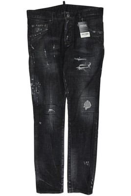 DSQUARED2 Jeans Herren Hose Denim Jeanshose Gr. EU 46 Baumwolle Schwarz #wpdej22