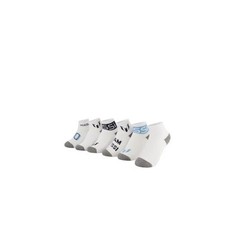 Boys' Lifestyle Ankle Socks, 6-pack, Soft  Stretchy, Comfortable Medium White