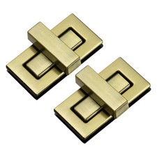 2 Pcs Twist Turn Lock Clasp 1.73 x 0.87 Inches, Bronze for DIY Bag