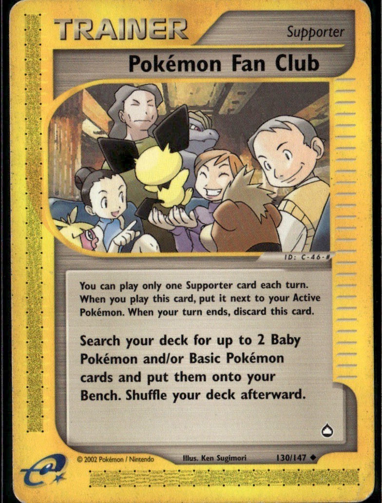 Pokemon Fan Club Uncommon Aquapolis 130/147 Supporter Pokemon Card