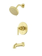 Pfister Capistrano Brushed Gold Tub Shower Faucet Set with Valve Single Handle